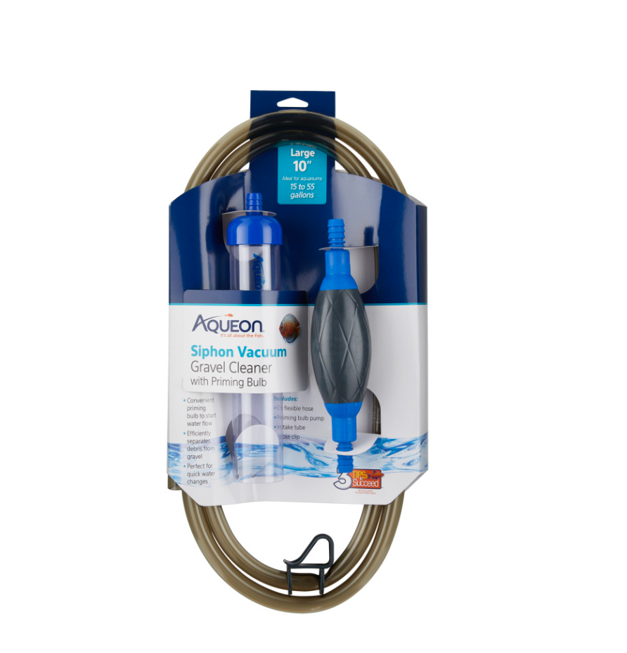 Aqueon Siphon Vacuum Gravel Cleaner with Priming Bulb Large 10in