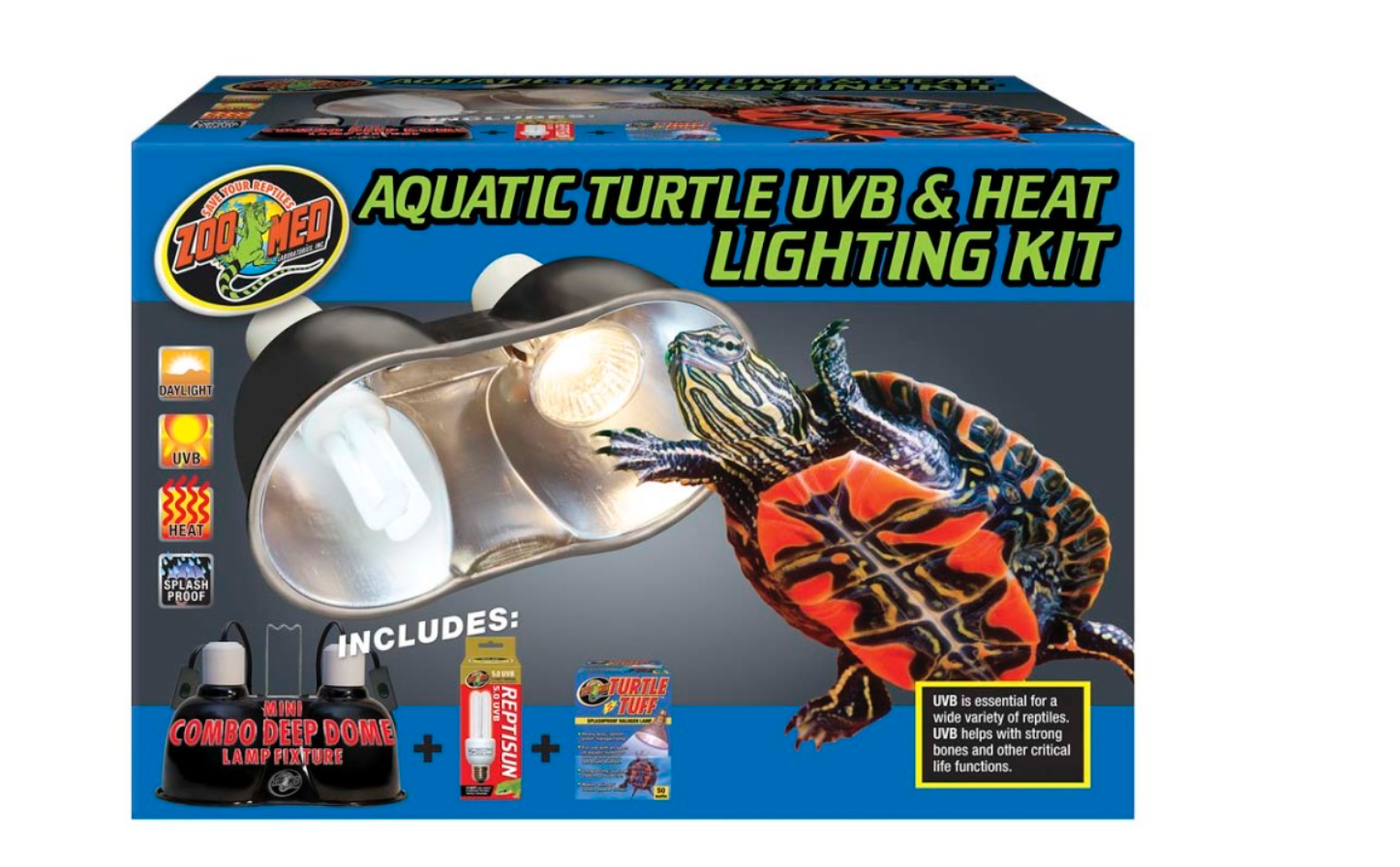 Zoo Med Aquatic Turtle UVB & Heat Lighting Kit