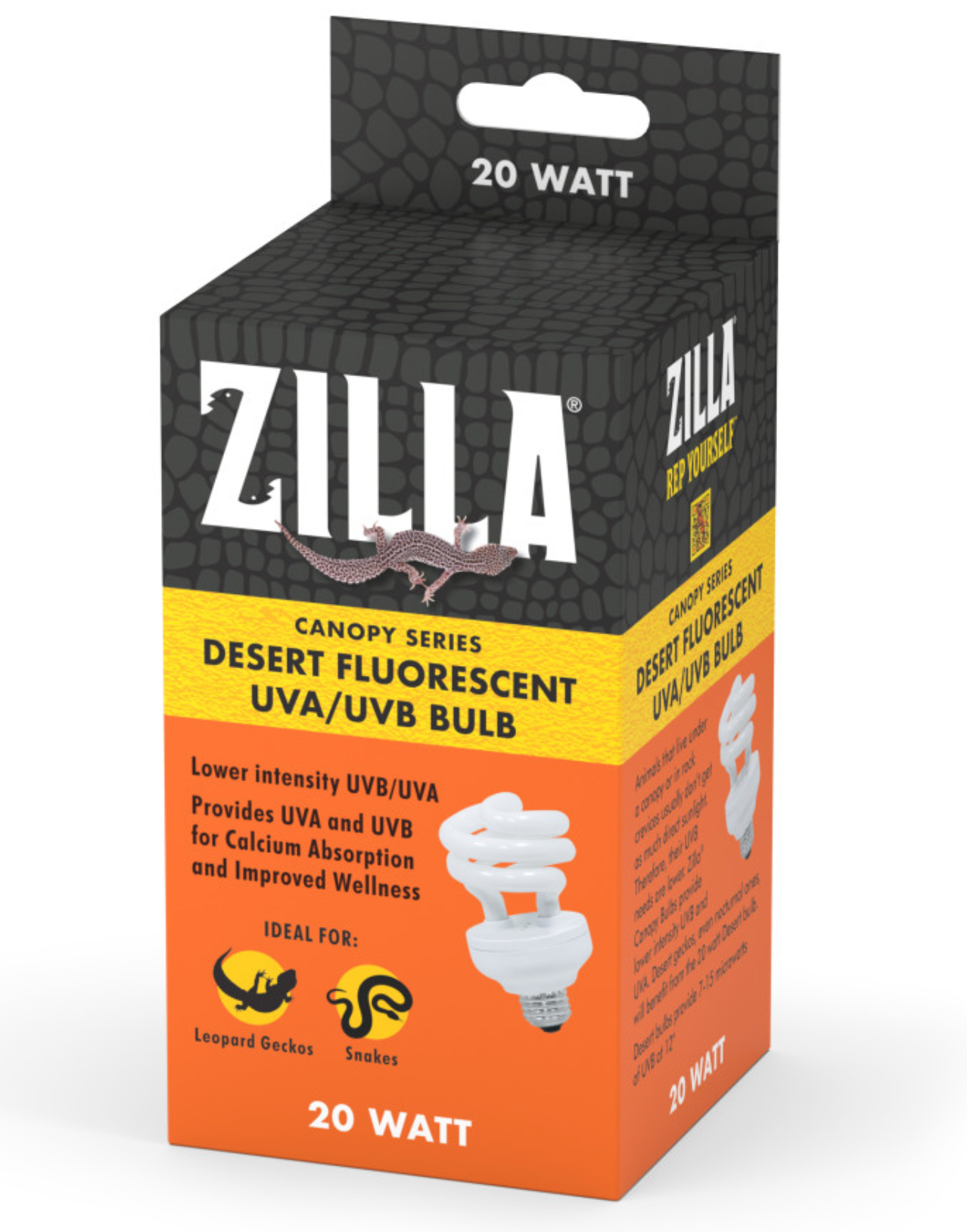 Zilla Canopy Series Fluorescent UVB/UVA Bulbs Desert, 1ea/20 W
