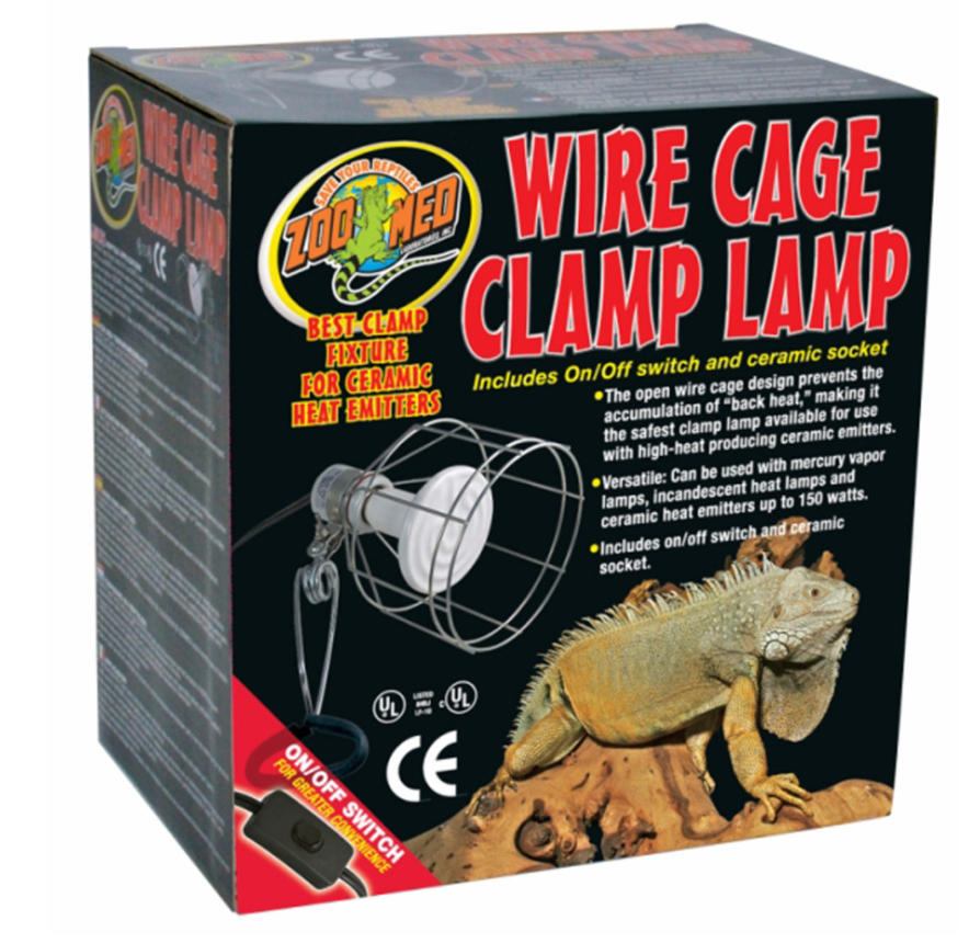 Zoo Med Wire Cage Clamp Lamp Silver, 1ea