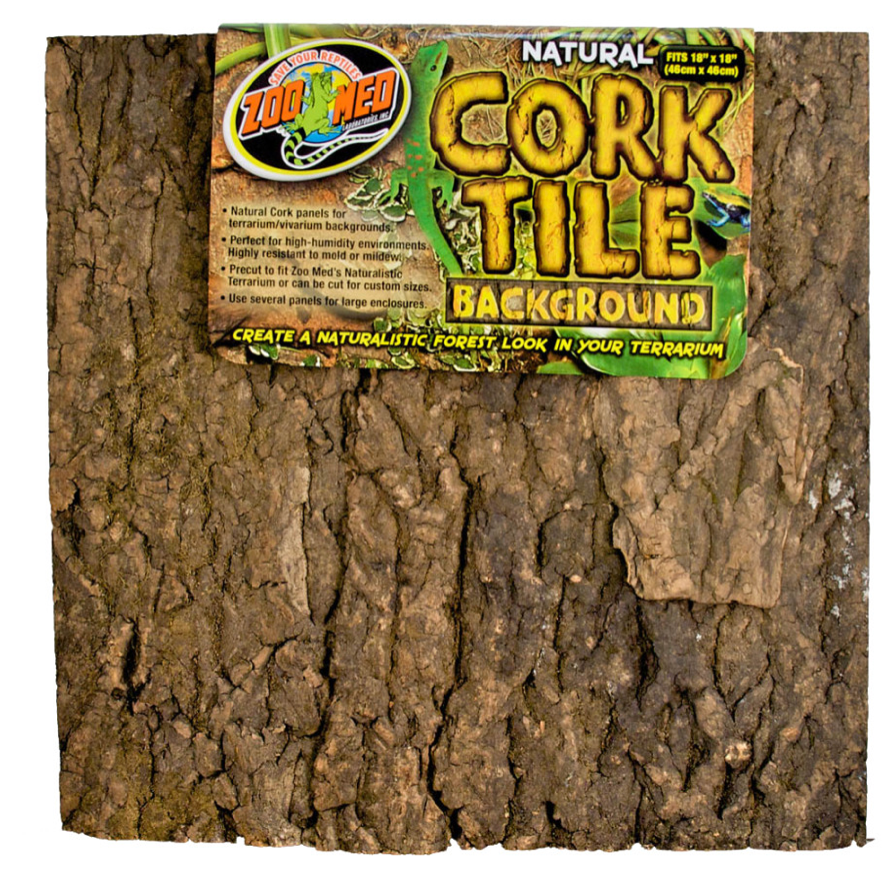 Zoo Med Natural Cork Tile Background Brown, 1ea/18In X 18 in, LG