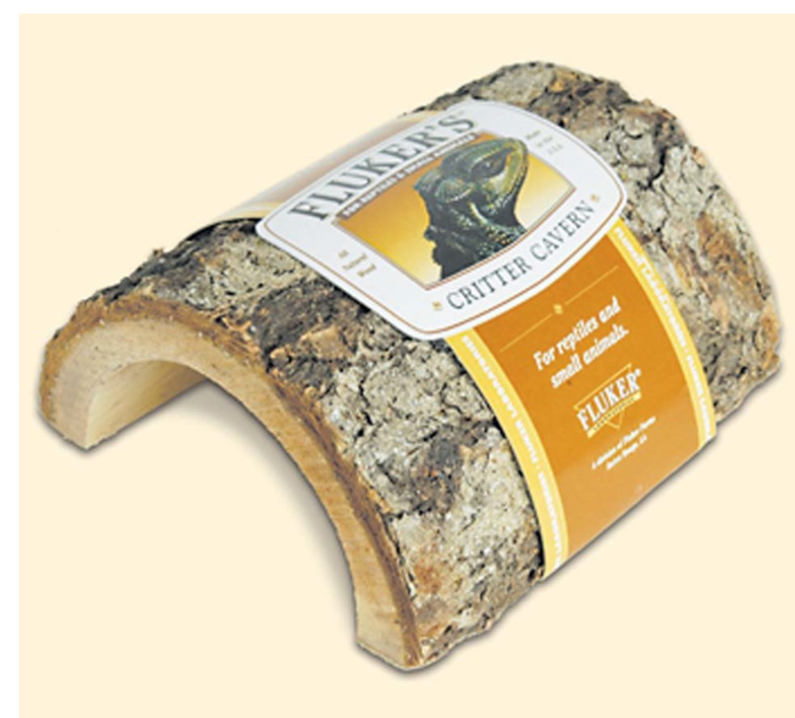 Fluker's Critter Cavern Half Log Hideaway Brown, 1ea/MD