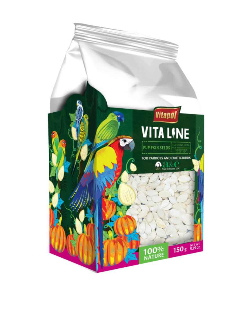 A & E Cages Vitapol Vita Line Pumpkin Seeds for Parrots & Exotic Birds 1ea/150 g