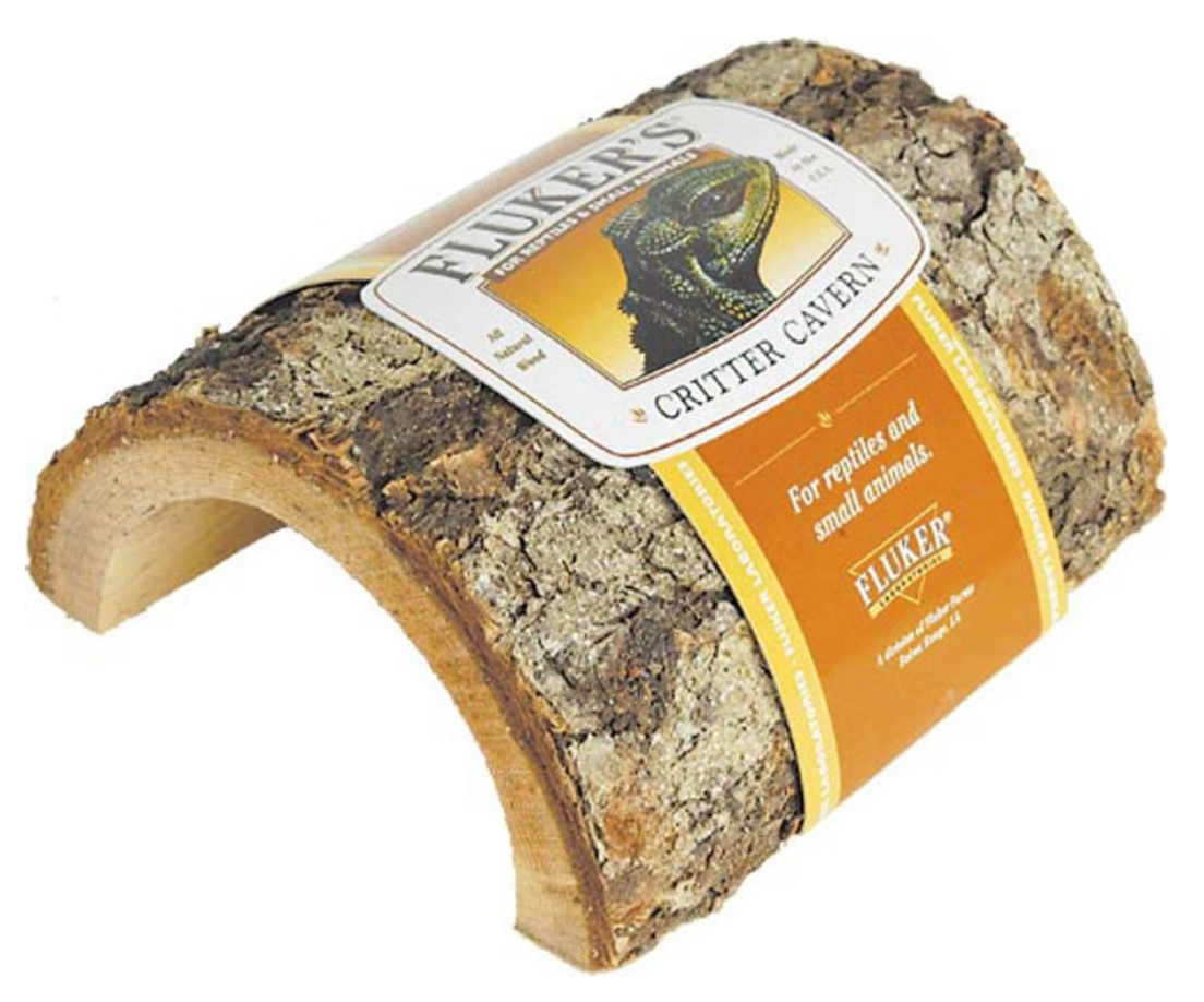 Fluker's Critter Cavern Half Log Hideaway Brown, 1ea/SM