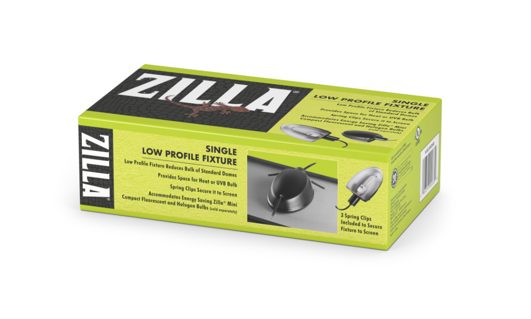 Zilla Low Profile Reptile Terrarium Fixtures Single, 1ea