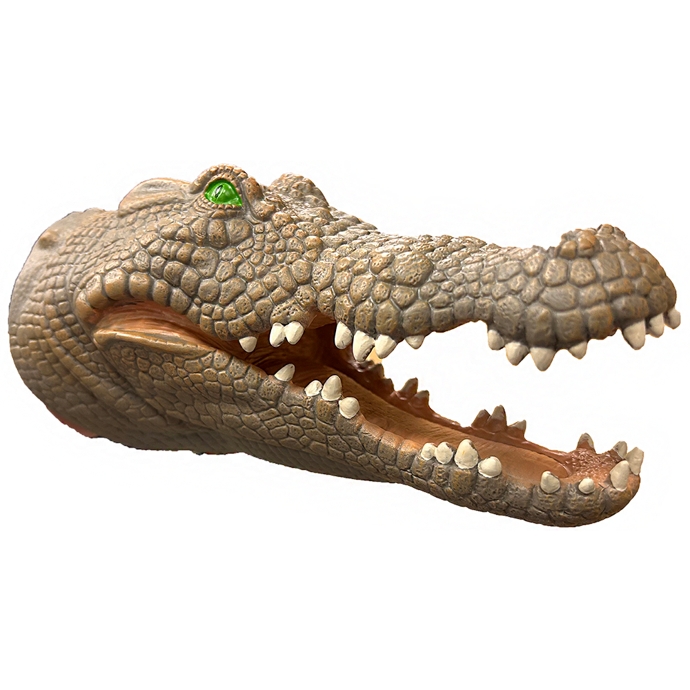 Texas Toy Distribution - Crocodile Head 9" Rubber Hand Puppet