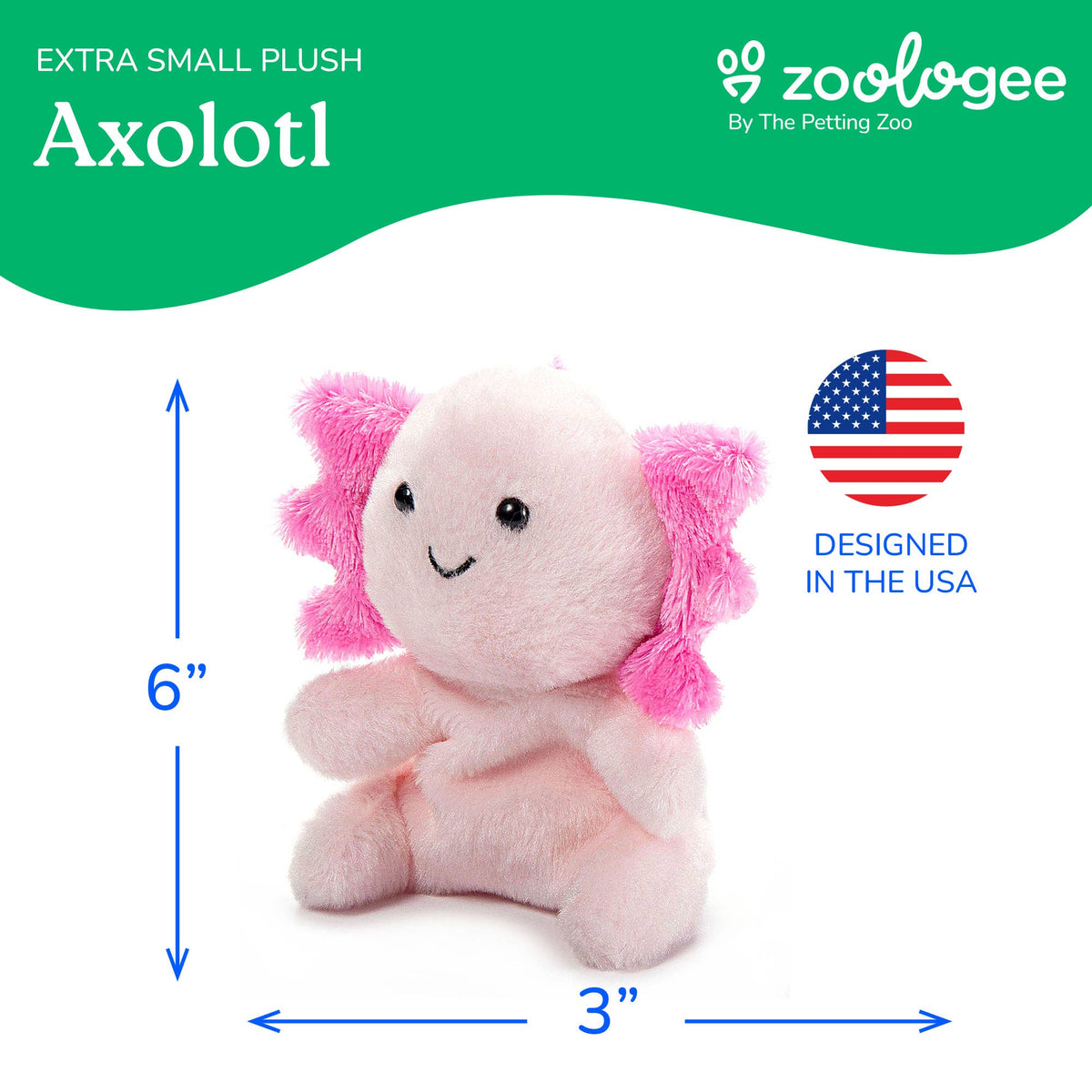The Petting Zoo - 6" (16cm) Nuggetz Axolotl Sea Life