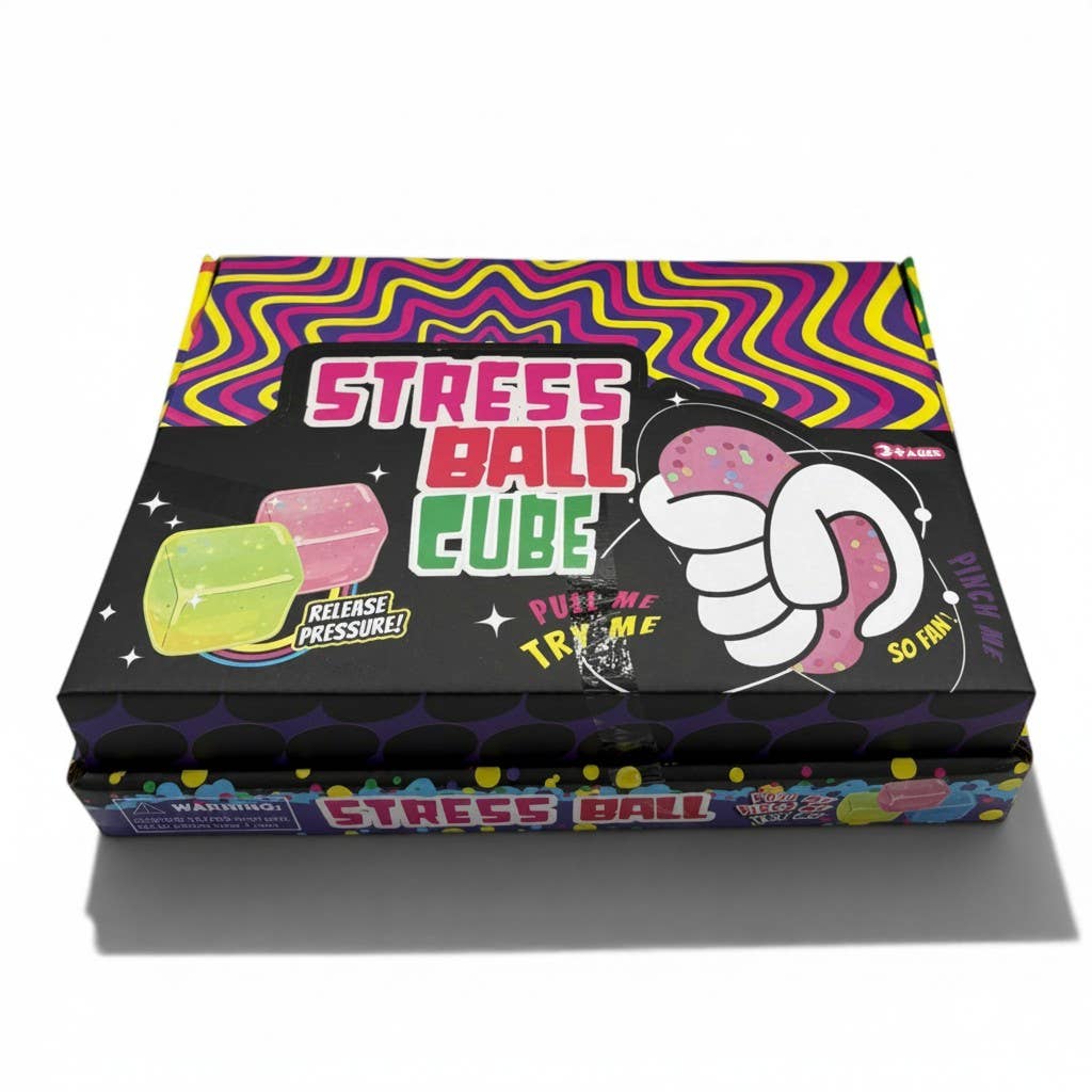 K & S WHOLESALE INC - Jumbo Stress Ball Cube – Glitter Gel Sensory Fidget Toy