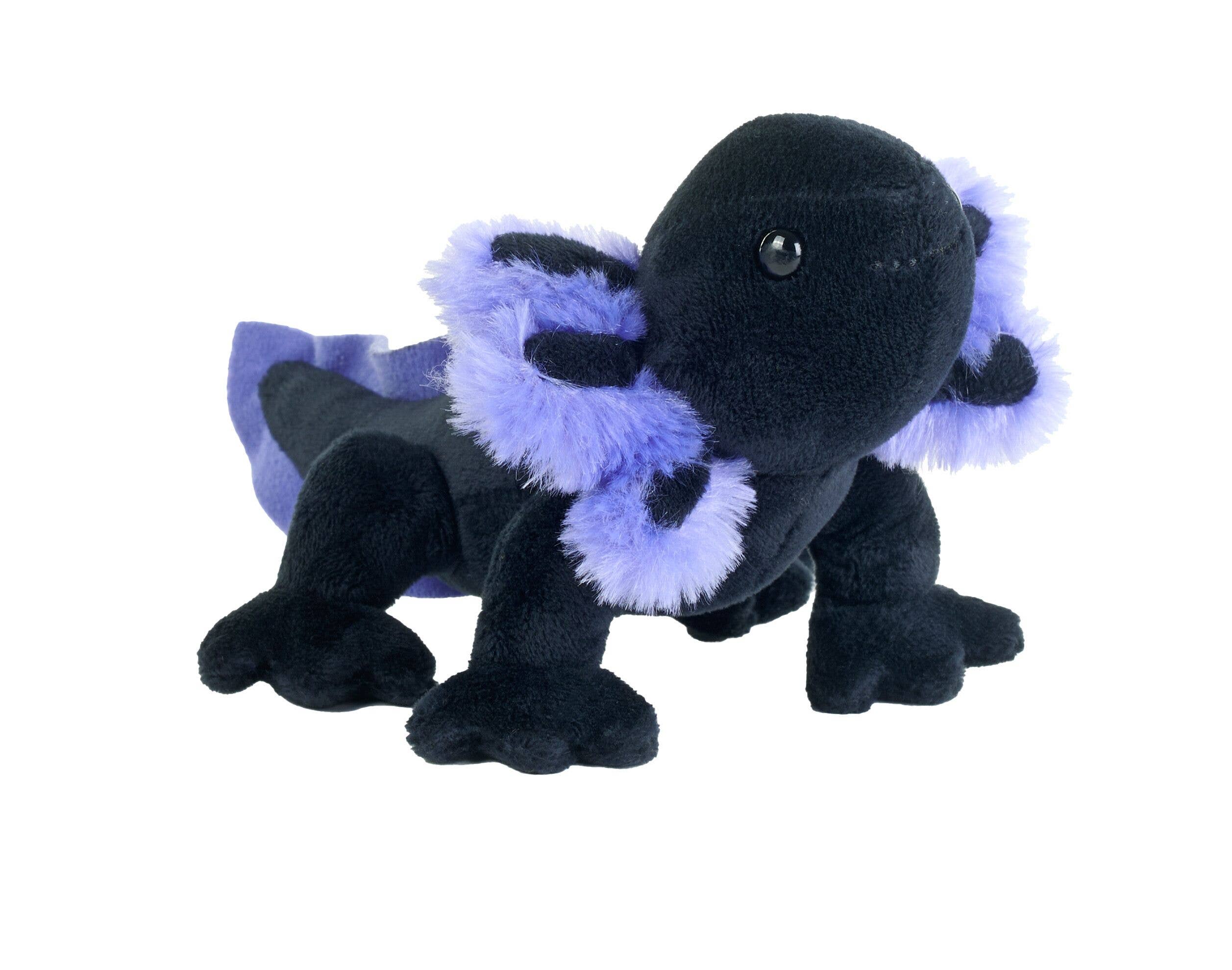 Pocketkins-ECO-Axolotl Black Stuffed Animal 5"