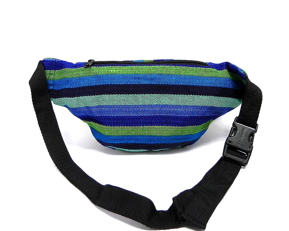 Pichincha - Woven Striped Guatemalan 2 Zipper Fanny Pack
